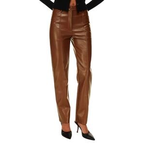 Aritzia Rebel High-waisted Vegan Leather pants in Brown